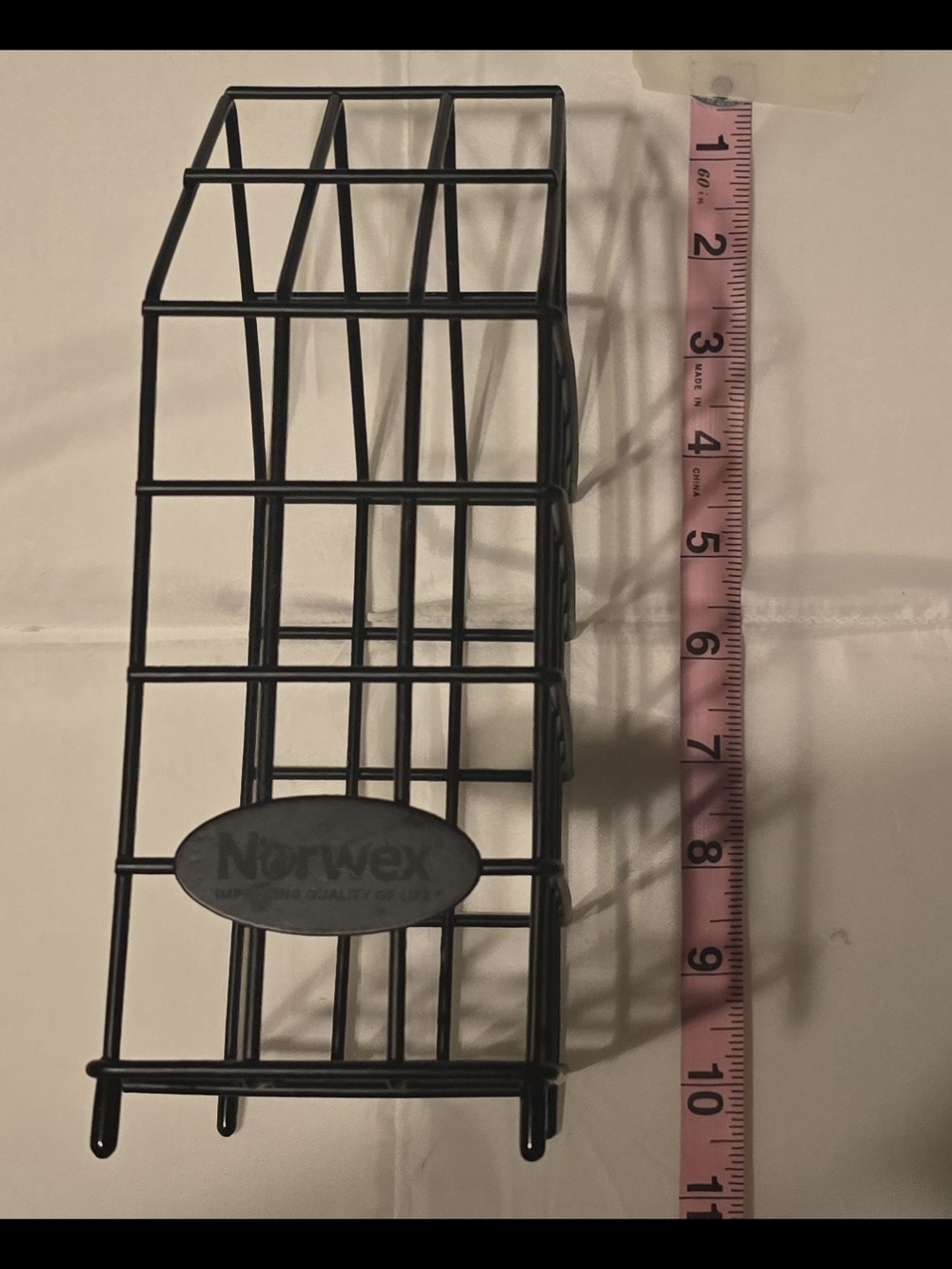 Norwex Wire House Counter Cloth Towel Holder Organizer Black Mesh Rack